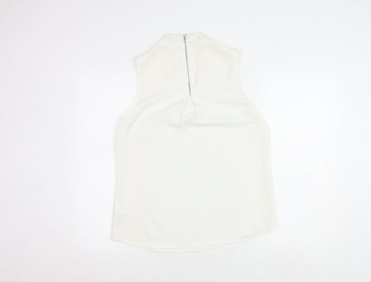 Womens UK Size 12 Warehouse White Basic Blouse