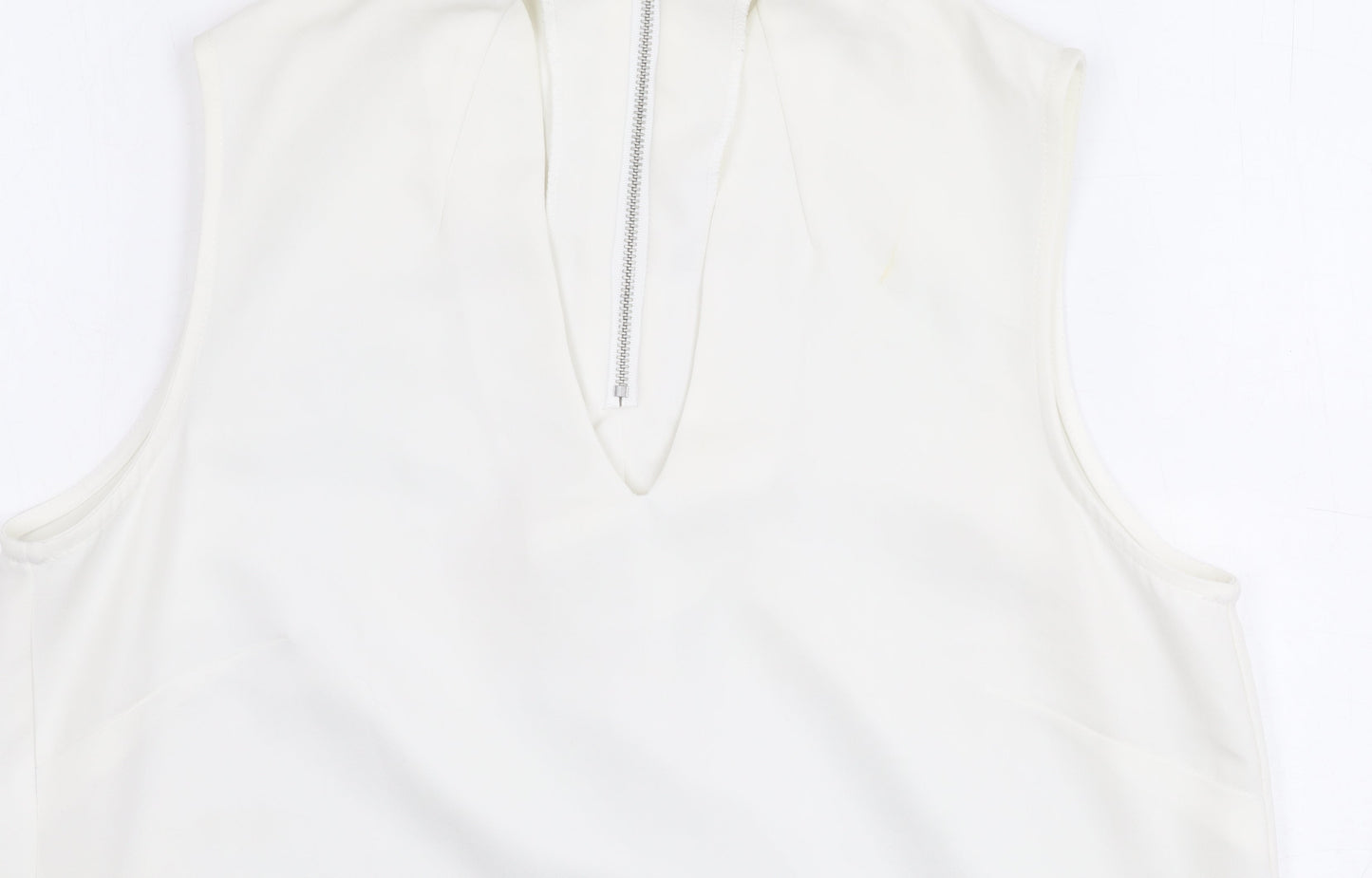 Womens UK Size 12 Warehouse White Basic Blouse