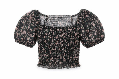 Womens UK Size 12 River Island Black Cropped Blouse