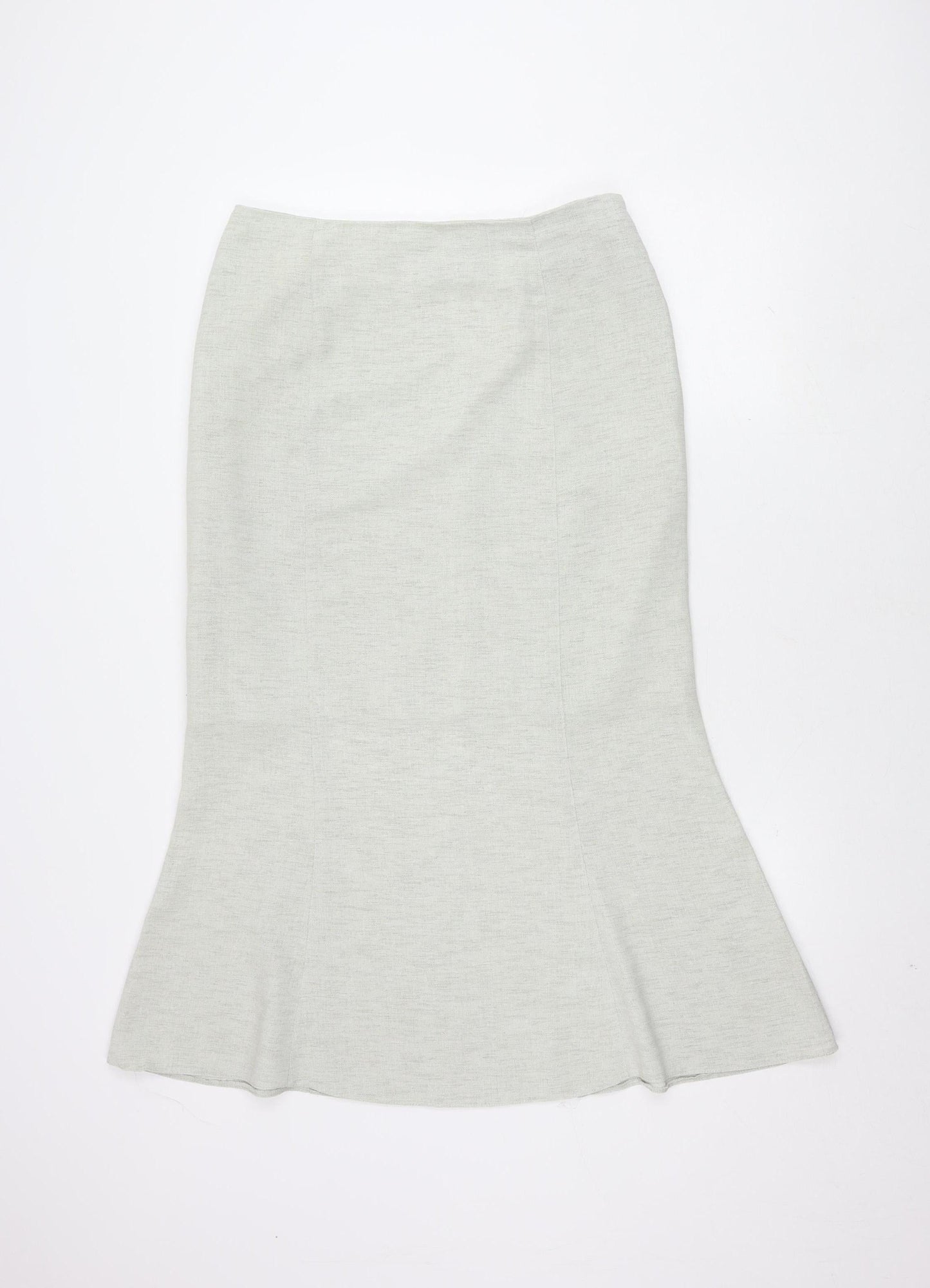 BHS Women's Grey Zip Skirt, No Pattern