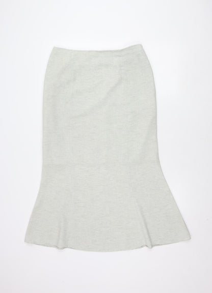 BHS Women's Grey Zip Skirt, No Pattern