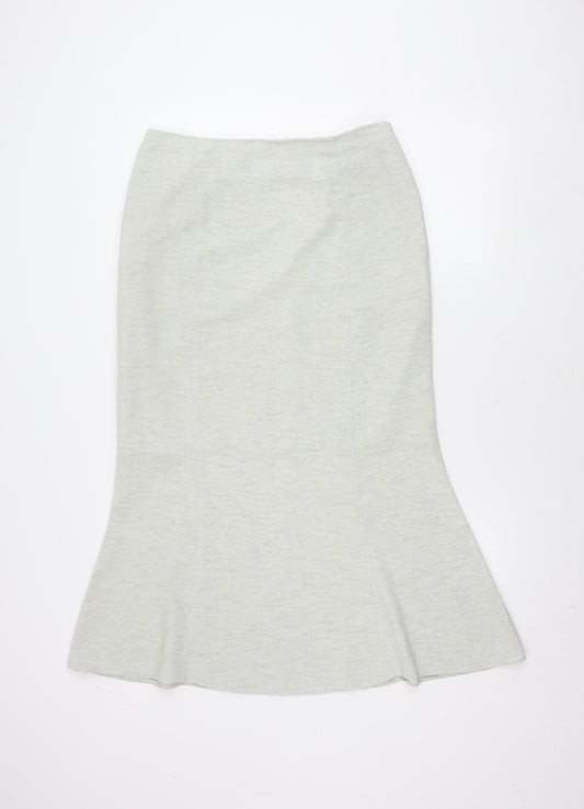 BHS Women's Grey Zip Skirt, No Pattern