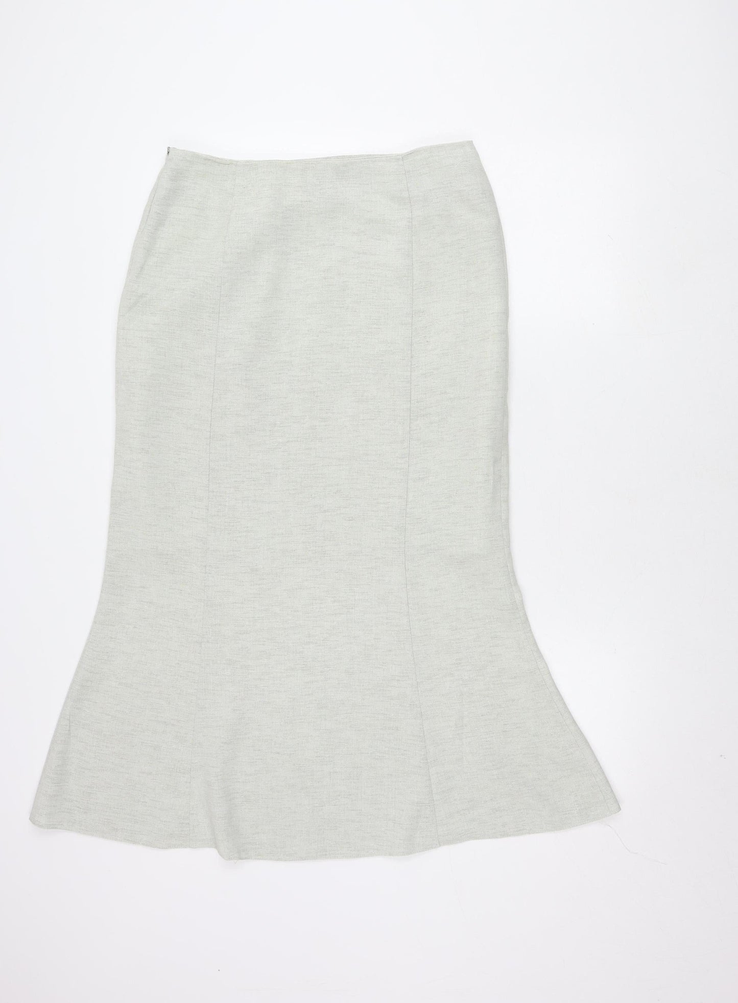 BHS Women's Grey Zip Skirt, No Pattern