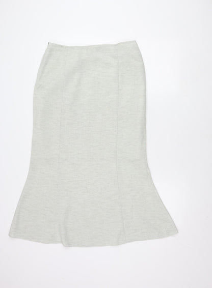 BHS Women's Grey Zip Skirt, No Pattern
