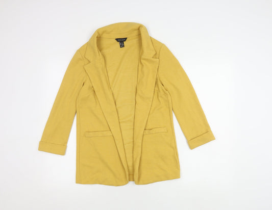 New Look Women's Yellow Blazer, Size 8, Regular Knit
