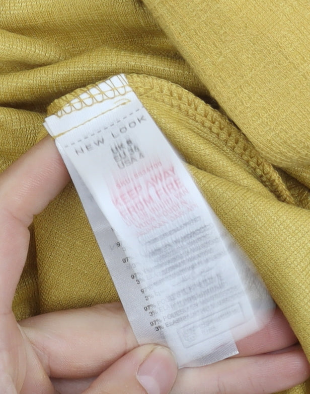 New Look Women's Yellow Blazer, Size 8, Regular Knit