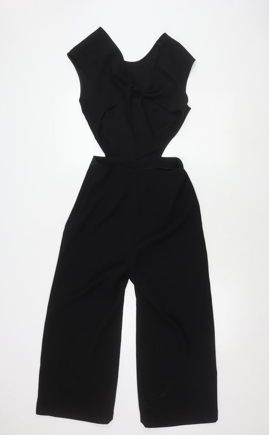 Zara Women's Black XS Wide-Leg Jumpsuit - Casual Style