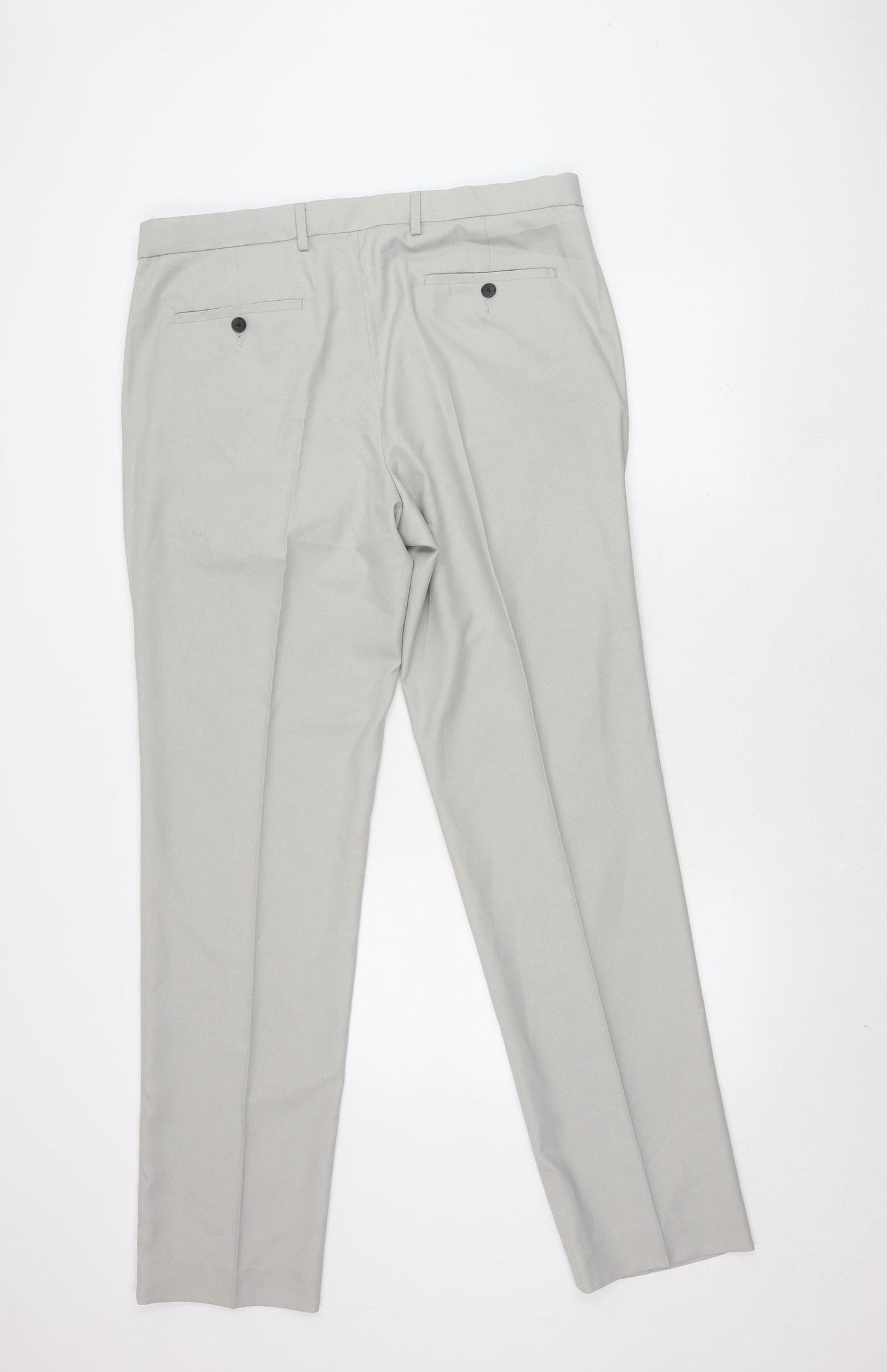 Marks and Spencer Men's Grey Dress Pants 36 Long Regular