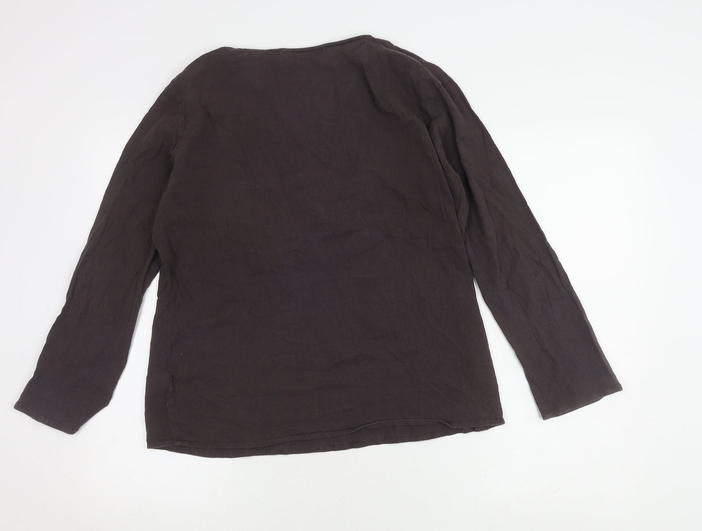 Bonmarché Women's Brown V-Neck Sequin Tunic Size 18