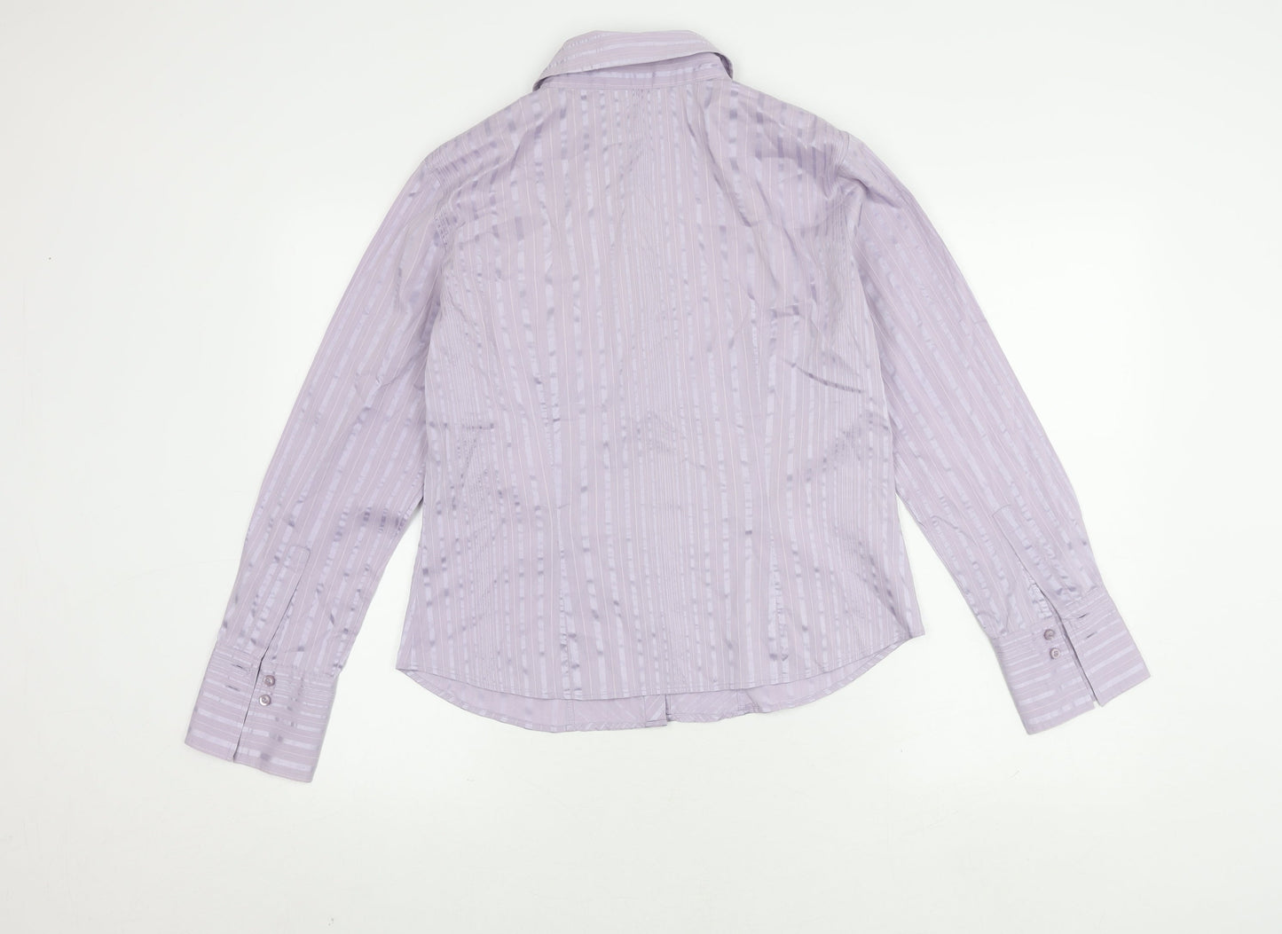 Womens UK Size 14 Marks and Spencer Purple Basic Button-Up