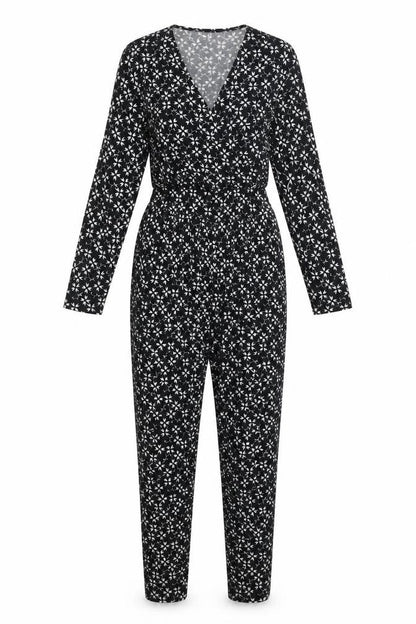 Mr Max Women's Black Floral Jumpsuit M
