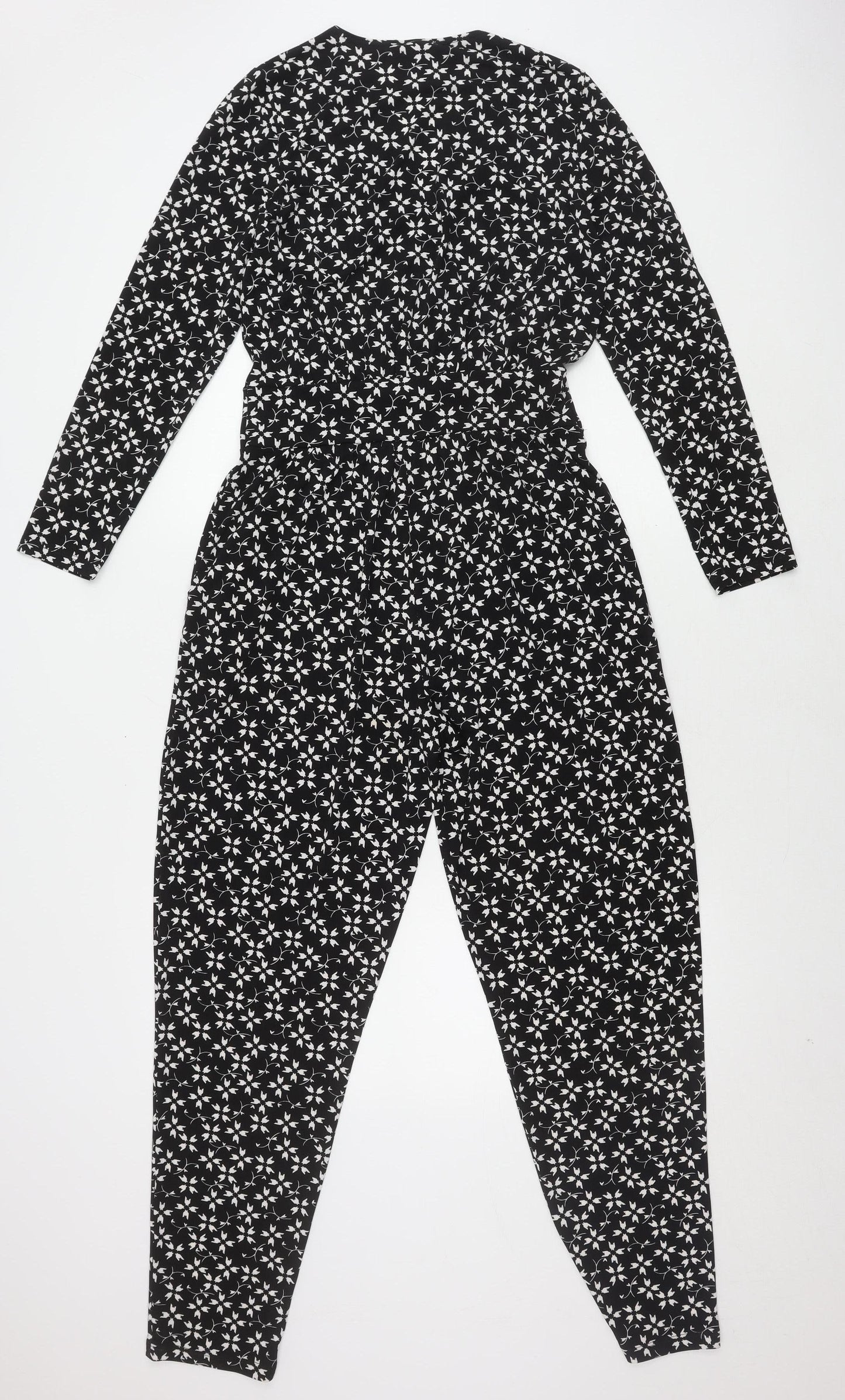Mr Max Women's Black Floral Jumpsuit M