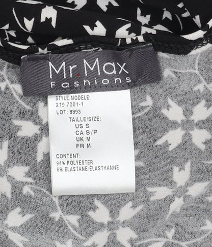 Mr Max Women's Black Floral Jumpsuit M