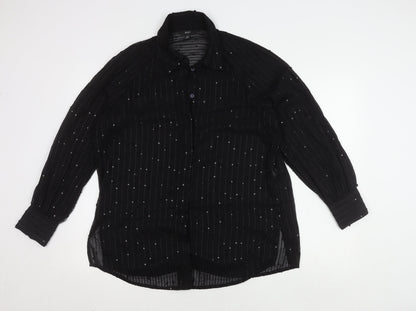 Womens UK Size 12 NEXT Black Basic Blouse