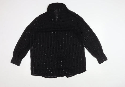 Womens UK Size 12 NEXT Black Basic Blouse