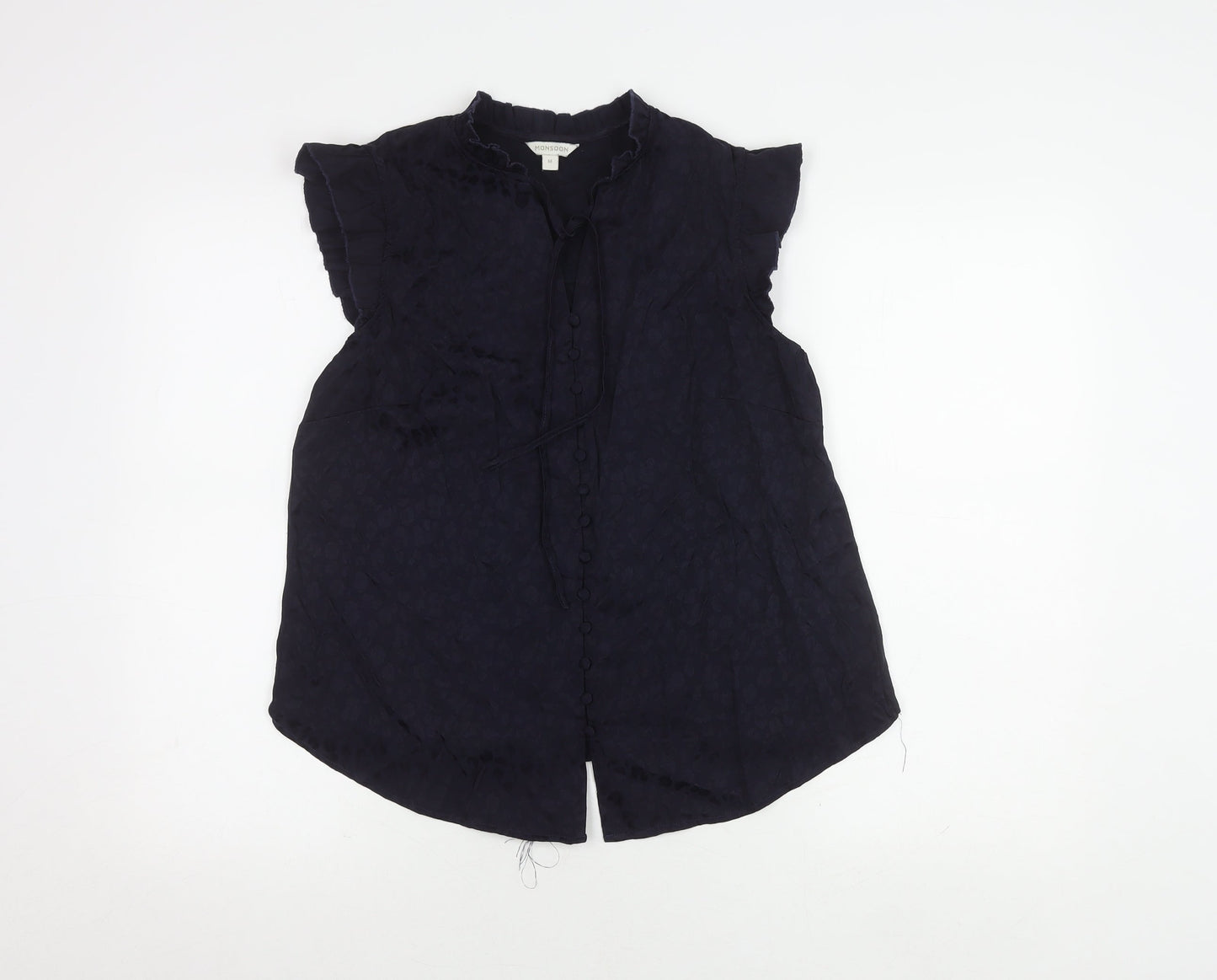 Womens UK Size M Monsoon Black Basic Blouse
