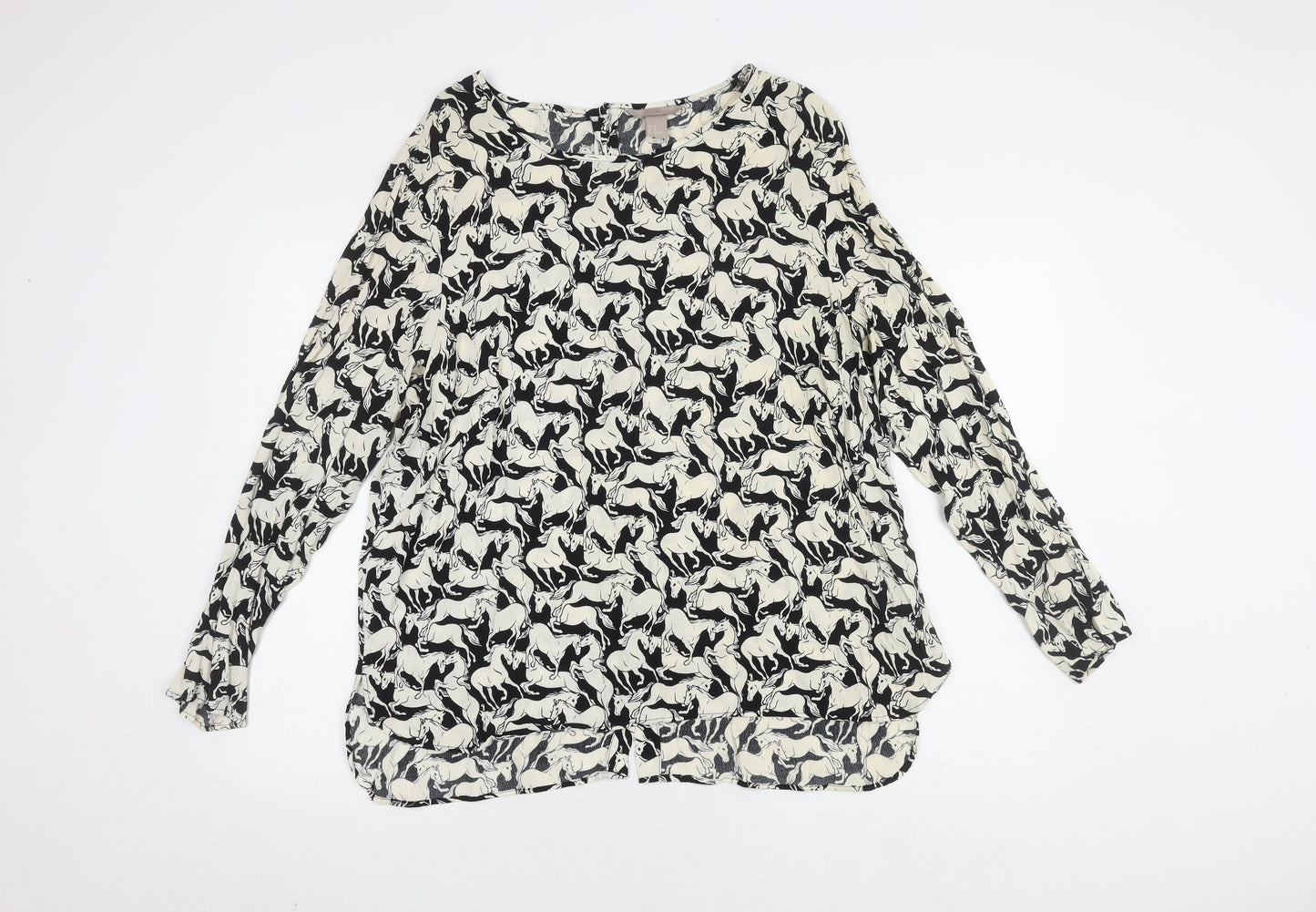 Womens UK Size 20 H&M Multicoloured Basic Blouse