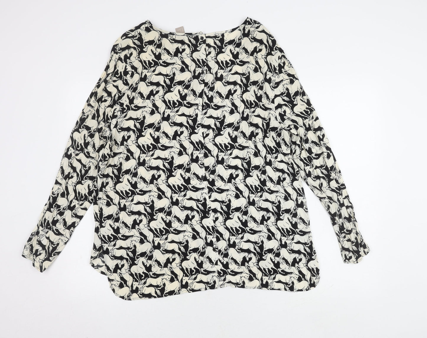 Womens UK Size 20 H&M Multicoloured Basic Blouse