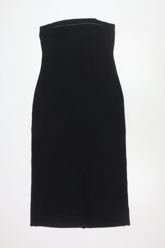 Marks and Spencer Women's Black Midi Dress Size 12