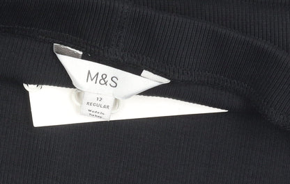 Marks and Spencer Women's Black Midi Dress Size 12