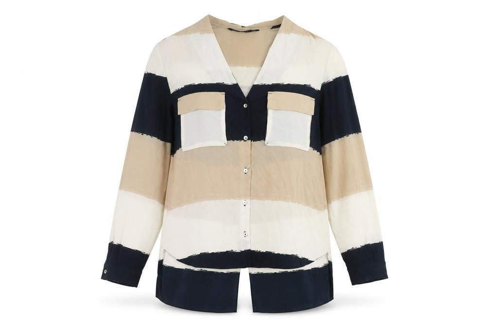 Womens UK Size M Zara Multicoloured Basic Button-Up