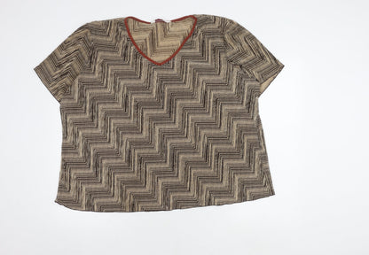 Womens UK Size 20 Bonmarché Beige Basic Blouse