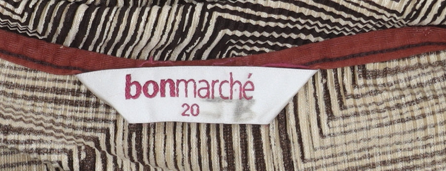 Womens UK Size 20 Bonmarché Beige Basic Blouse