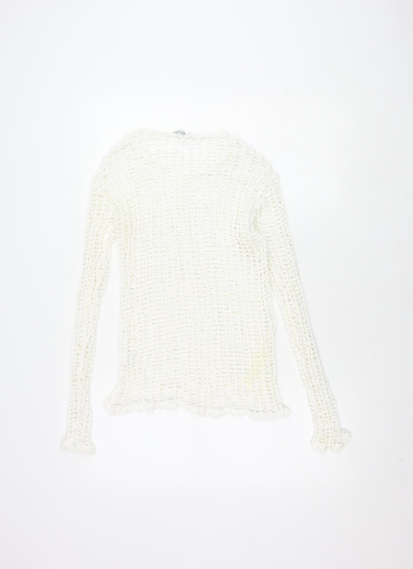 Zara Trafaluc Women's White Crochet Top Size 8