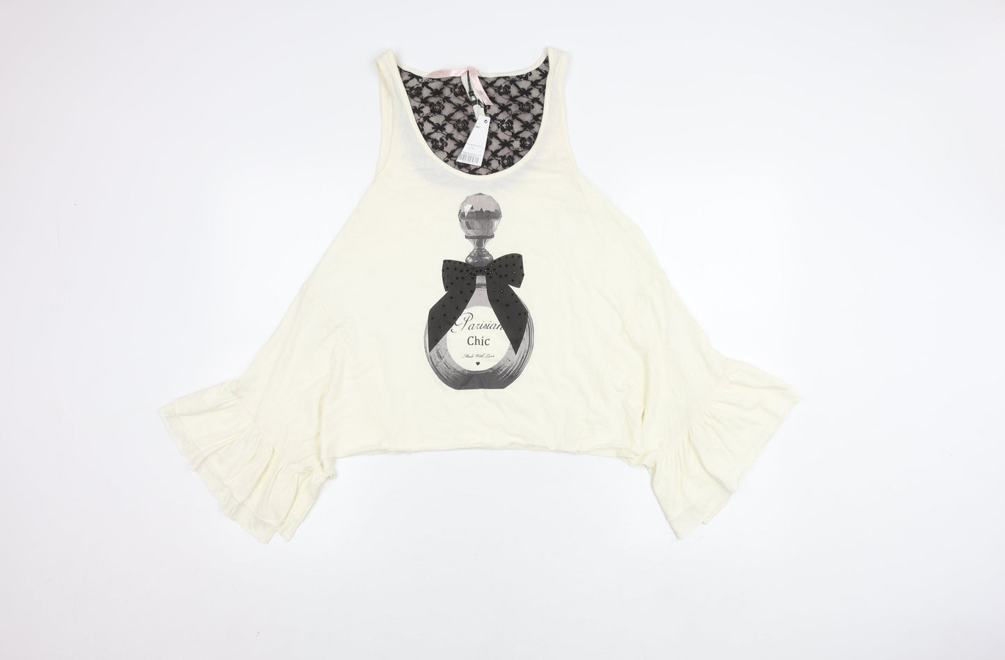Womens UK Size 8 NEXT Ivory Cropped Blouse