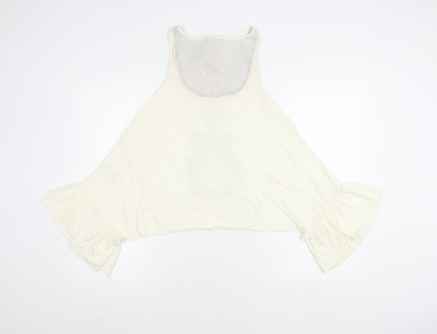 Womens UK Size 8 NEXT Ivory Cropped Blouse