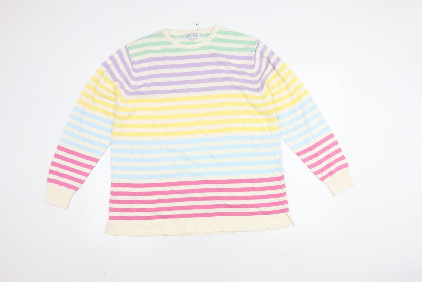 Womens UK Size 18 Country Collection Multicoloured Pullover Jumper