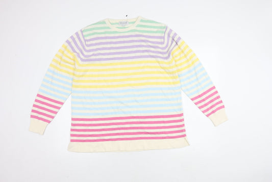 Womens UK Size 18 Country Collection Multicoloured Pullover Jumper