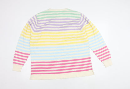 Womens UK Size 18 Country Collection Multicoloured Pullover Jumper