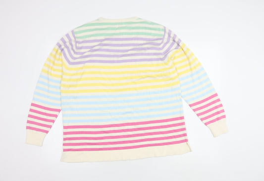 Womens UK Size 18 Country Collection Multicoloured Pullover Jumper