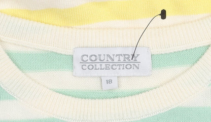 Womens UK Size 18 Country Collection Multicoloured Pullover Jumper