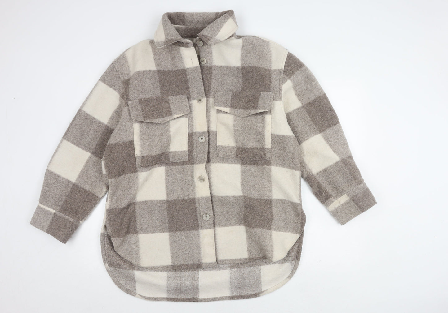 Womens UK Size M H&M Grey Basic Jacket