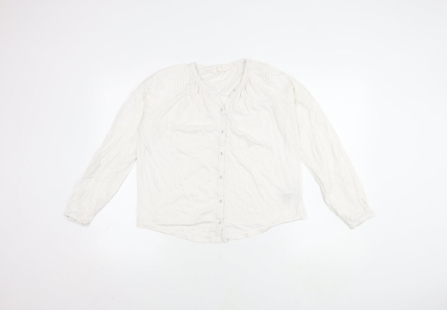 Womens UK Size 10 Marks and Spencer White Basic Blouse