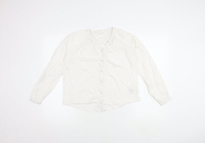 Womens UK Size 10 Marks and Spencer White Basic Blouse