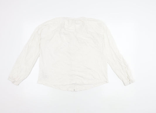 Womens UK Size 10 Marks and Spencer White Basic Blouse