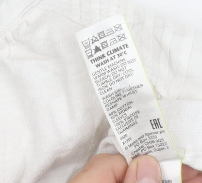 Womens UK Size 10 Marks and Spencer White Basic Blouse