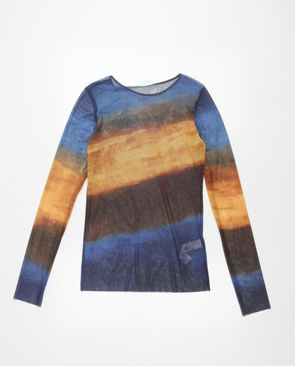 Womens UK Size M Zara Multicoloured Basic Blouse