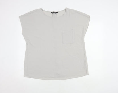 Womens UK Size 18 Dorothy Perkins Grey Basic Blouse