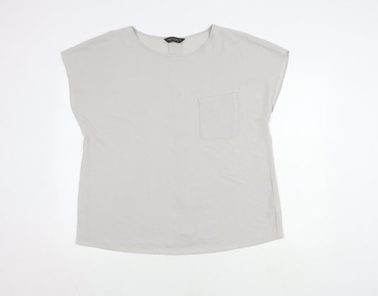 Womens UK Size 18 Dorothy Perkins Grey Basic Blouse