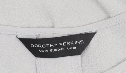 Womens UK Size 18 Dorothy Perkins Grey Basic Blouse