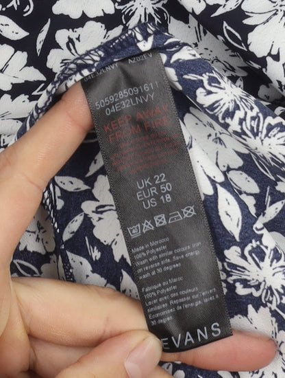 Evans Women's Multicoloured Floral Dress Size 22