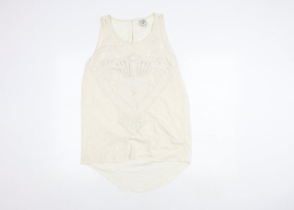 Womens UK Size 8 NEXT Ivory Basic Tank