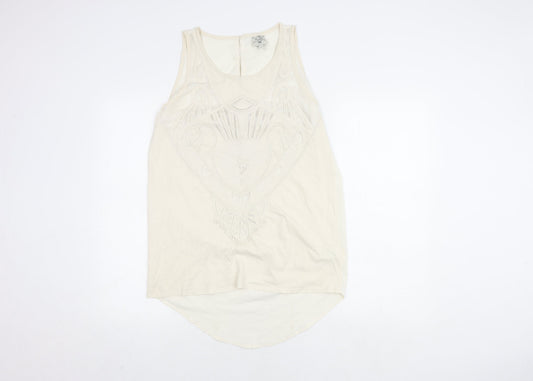 Womens UK Size 8 NEXT Ivory Basic Tank