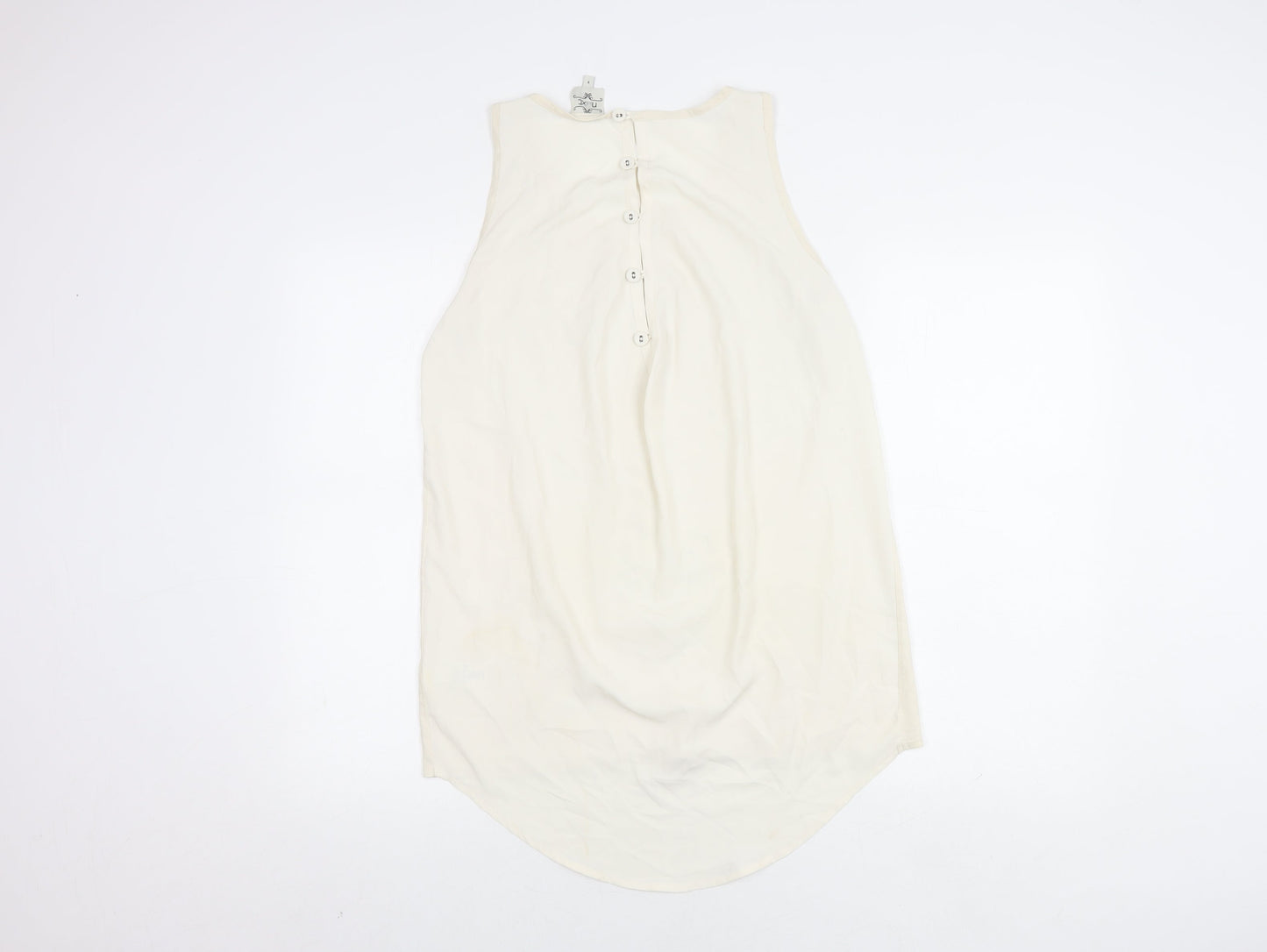 Womens UK Size 8 NEXT Ivory Basic Tank