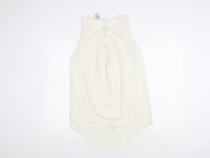 Womens UK Size 8 NEXT Ivory Basic Tank