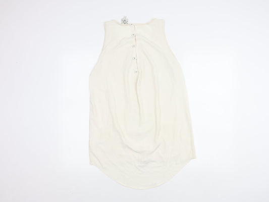 Womens UK Size 8 NEXT Ivory Basic Tank